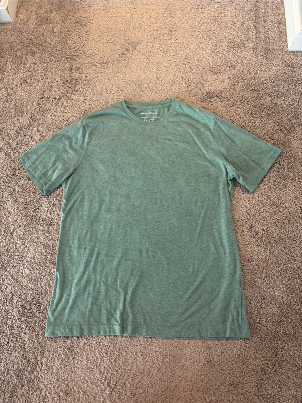 Banana Republic Heathered Sage Green Short-Sleeve T-shirt